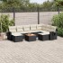 Set de sofás de jardín 10 pzas cojines ratán sintético