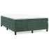 Estructura cama sin colchón terciopelo verde oscuro 140x200