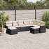 Set de sofás de jardín 8 piezas y cojines ratán sintético