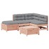 Juego de muebles jardín 5 pzas y cojines madera abeto