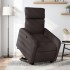 Sillón reclinable elevable tela marrón