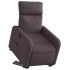 Sillón reclinable elevable tela marrón