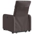 Sillón reclinable elevable tela marrón