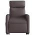 Sillón reclinable elevable tela marrón