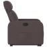 Sillón reclinable elevable tela marrón