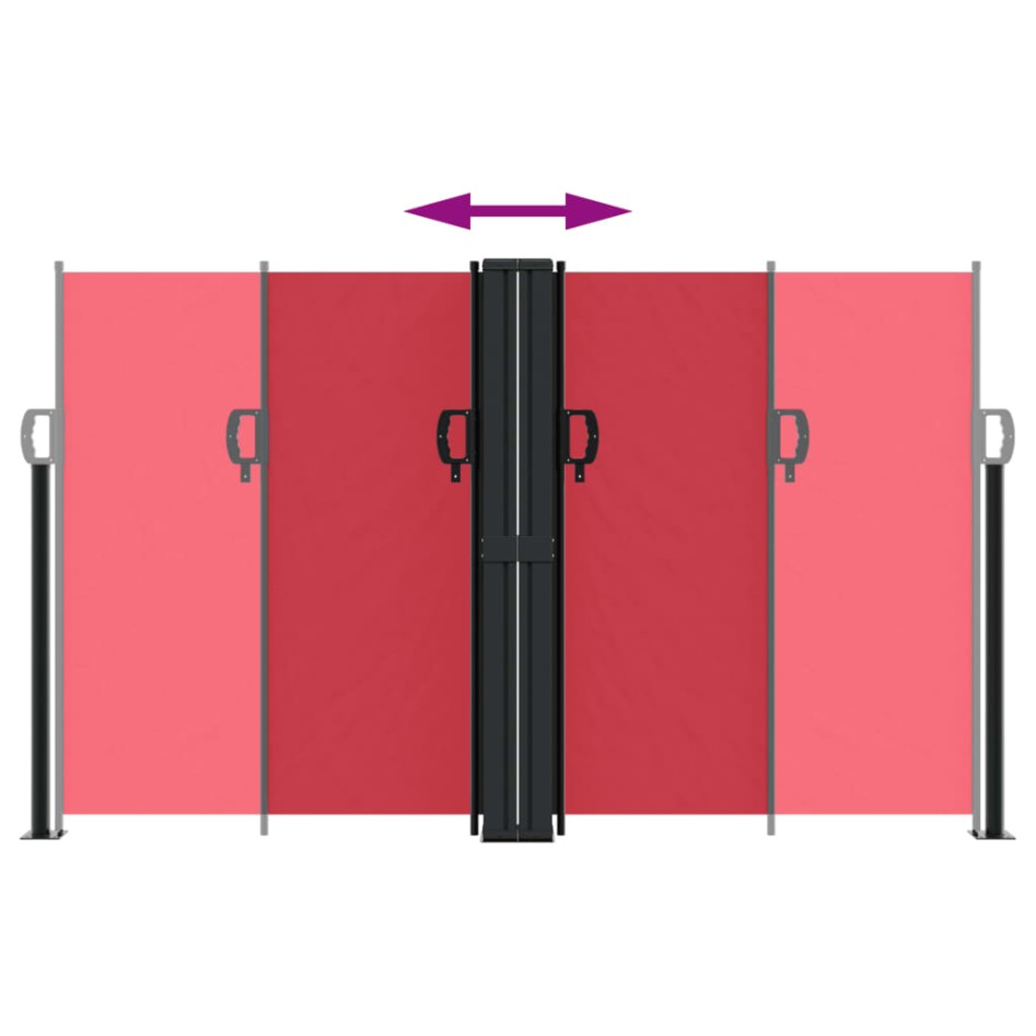 Toldo lateral retráctil rojo 140x1200