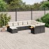 Set de sofás de jardín 10 pzas cojines ratán sintético