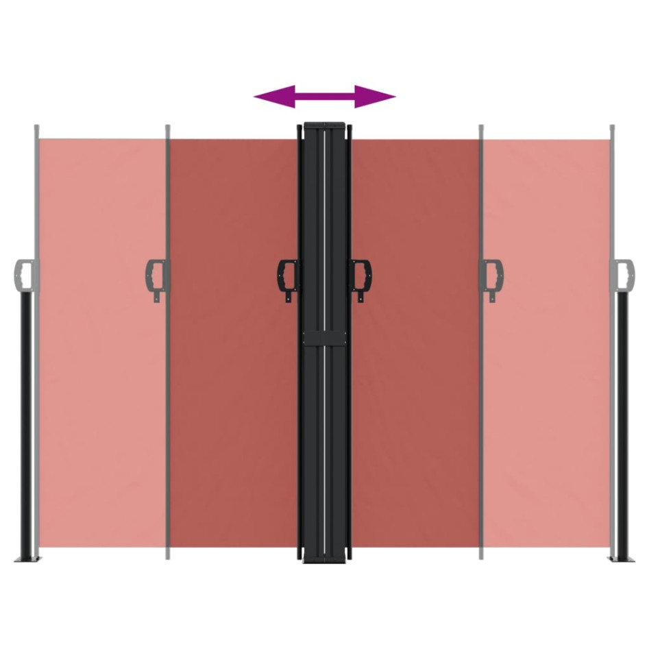 Toldo lateral retráctil terracota 180x1000