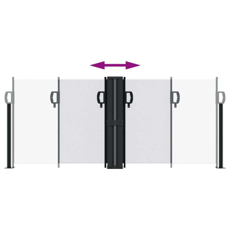 Toldo lateral retráctil blanco 100x600