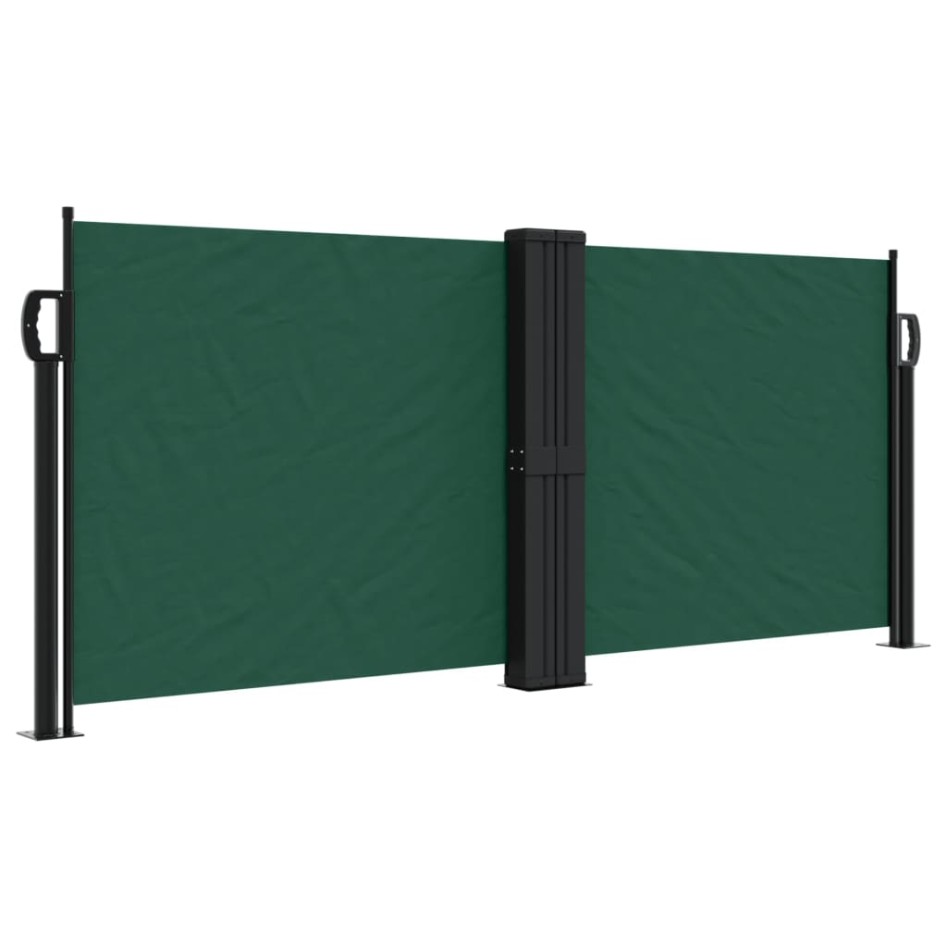 Toldo lateral retráctil verde oscuro 100x600