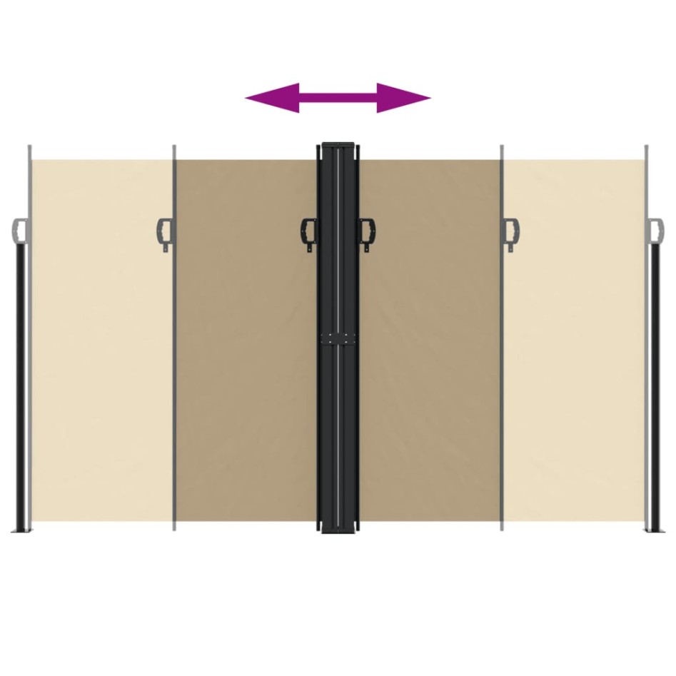 Toldo lateral retráctil beige 200x1200