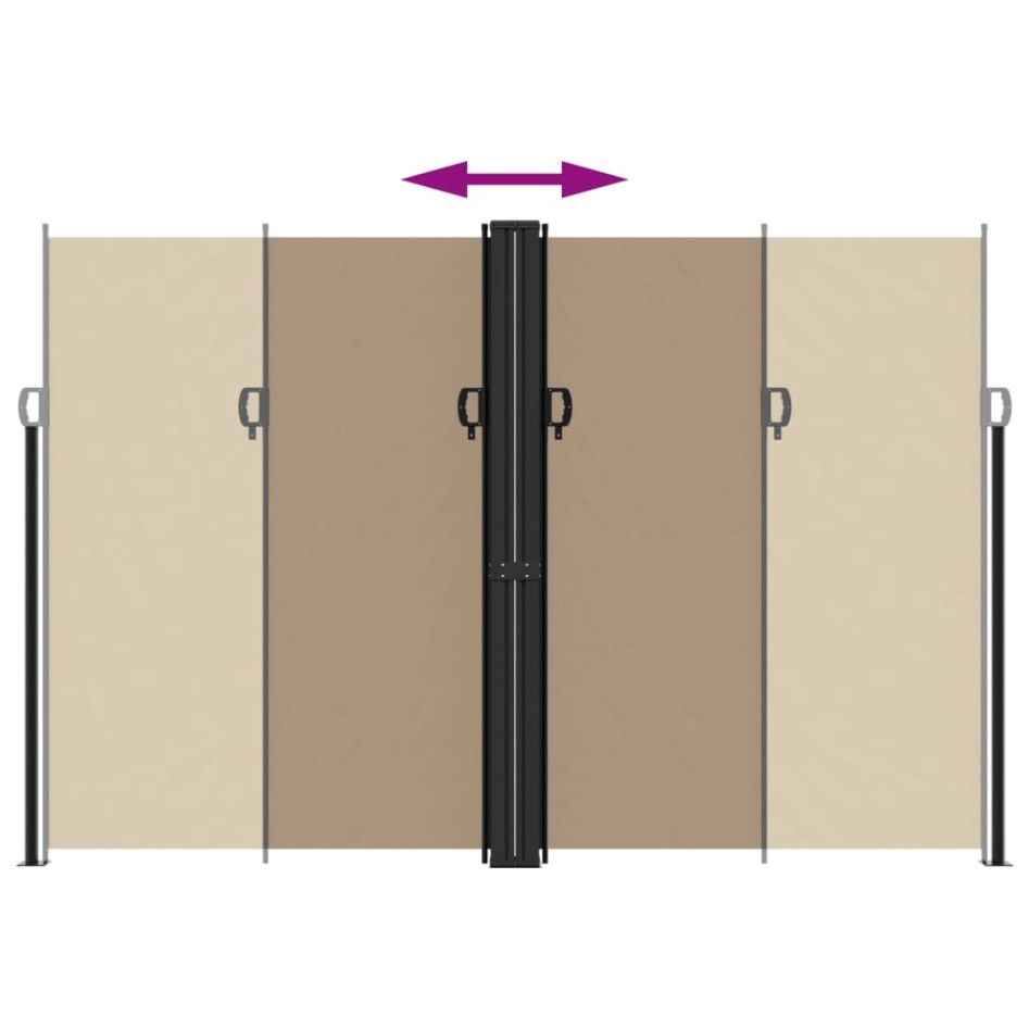 Toldo lateral retráctil gris taupe 220x1200