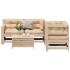 Juego de muebles de jardín 5 pzas y cojines madera maciza