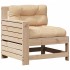 Juego de muebles de jardín 5 pzas y cojines madera maciza