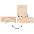 Juego de sofás de jardín 6 piezas madera maciza de