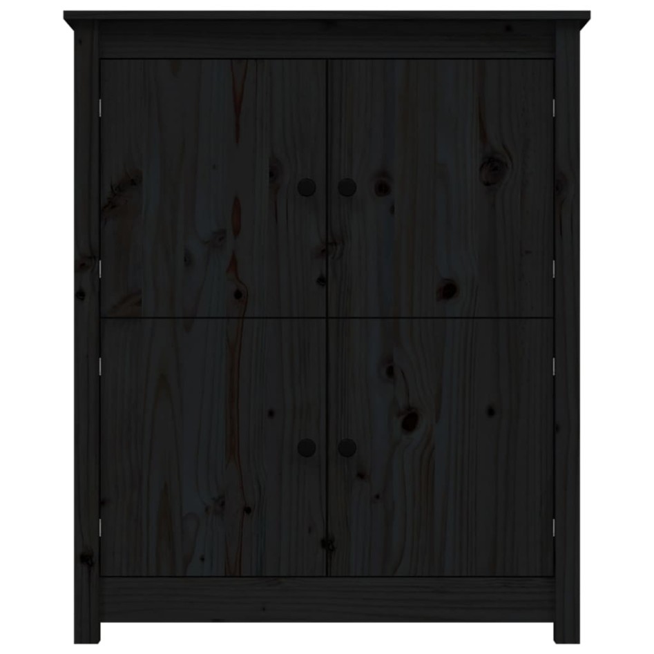 Aparador de madera maciza de pino negro 83x41,5x100