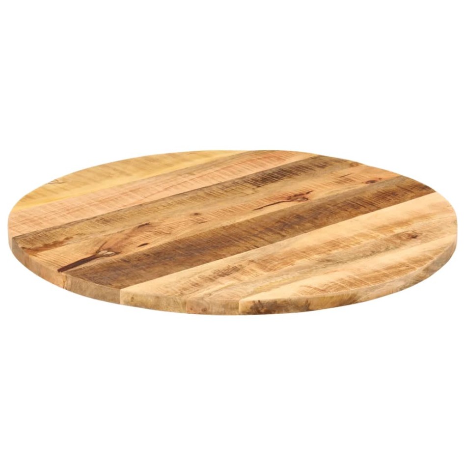 Tablero de mesa redondo madera maciza mango rugosa Ø 80x2,5