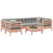 Set de sofás jardín 7 pzas con cojines madera abeto Douglas