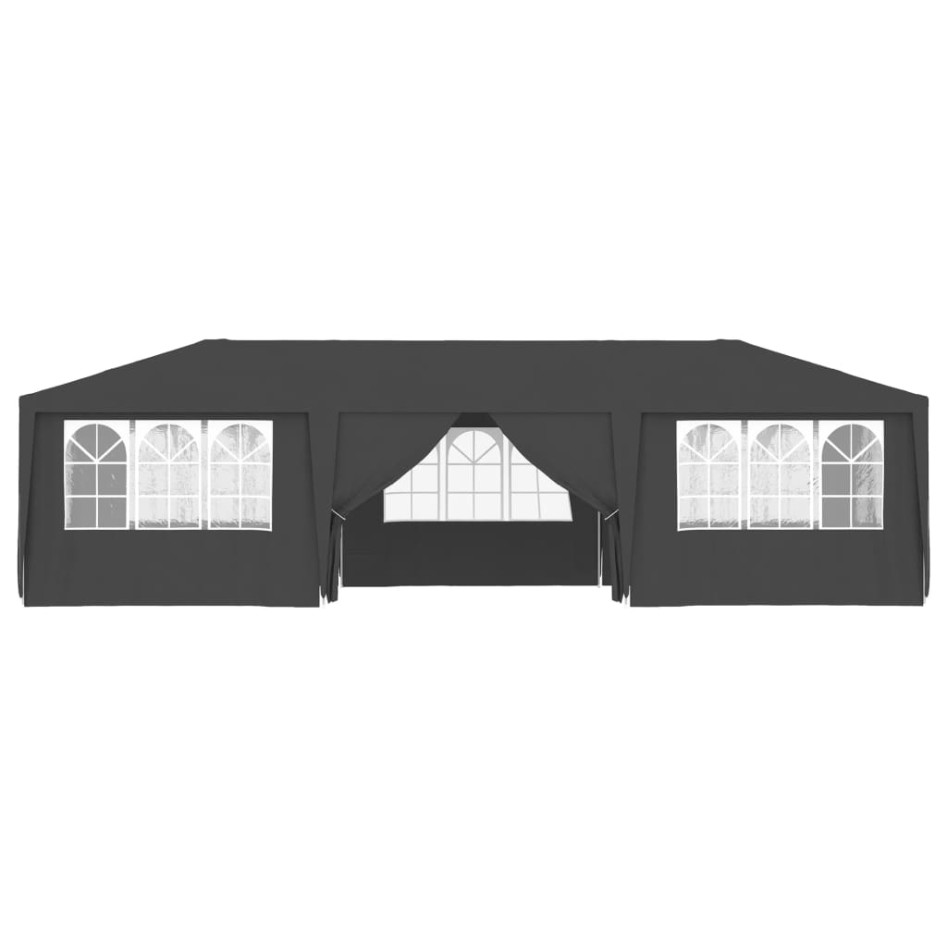 Carpa profesional para fiestas con paredes gris 90 g/m² 4x9