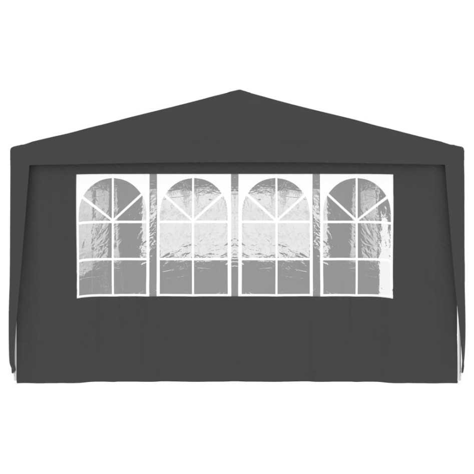 Carpa profesional para fiestas con paredes gris 90 g/m² 4x9