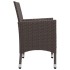 Set de comedor de jardín 5 pzas ratán PE vidrio templado