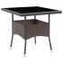 Set de comedor de jardín 5 pzas ratán PE vidrio templado