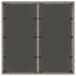 Mesa de jardín superficie de vidrio ratán PE gris 90x90x75
