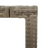 Mesa de jardín superficie de vidrio ratán PE gris 90x90x75