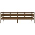 Sofá cama madera maciza de pino marrón miel 90x200