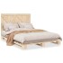 Estructura de cama con cabecero madera maciza pino 140x200