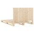 Estructura de cama con cabecero madera maciza pino 140x200
