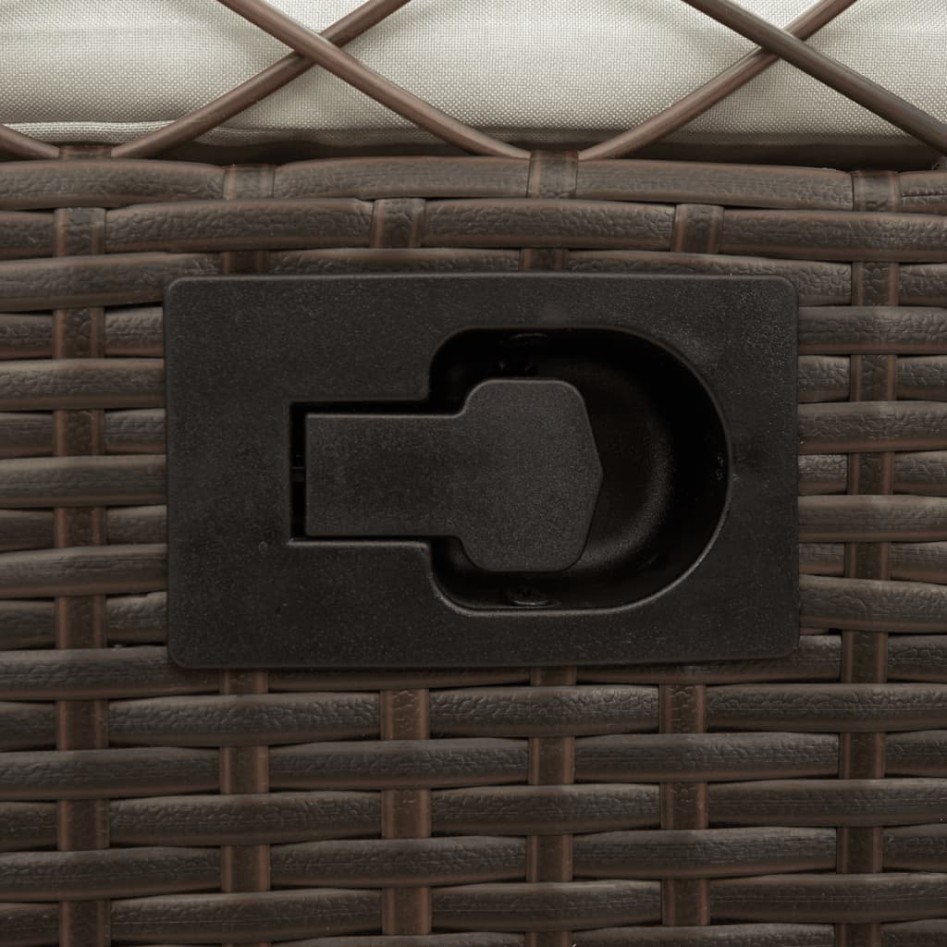 Sillones reclinables de jardín 2 uds ratán sintético