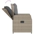 Sillones reclinables de jardín 2 uds ratán sintético gris
