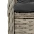 Sillones reclinables de jardín 2 uds ratán sintético gris