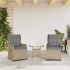 Sillones reclinables de jardín 2 uds ratán sintético