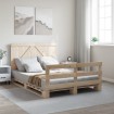 Estructura de cama con cabecero madera maciza pino 140x200 cm