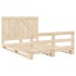 Estructura de cama con cabecero madera maciza pino 140x200