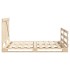 Estructura de cama con cabecero madera maciza pino 140x200