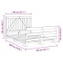 Estructura de cama con cabecero madera maciza pino 140x200