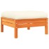 Set de sofás jardín 4 pzas con cojines madera pino marrón