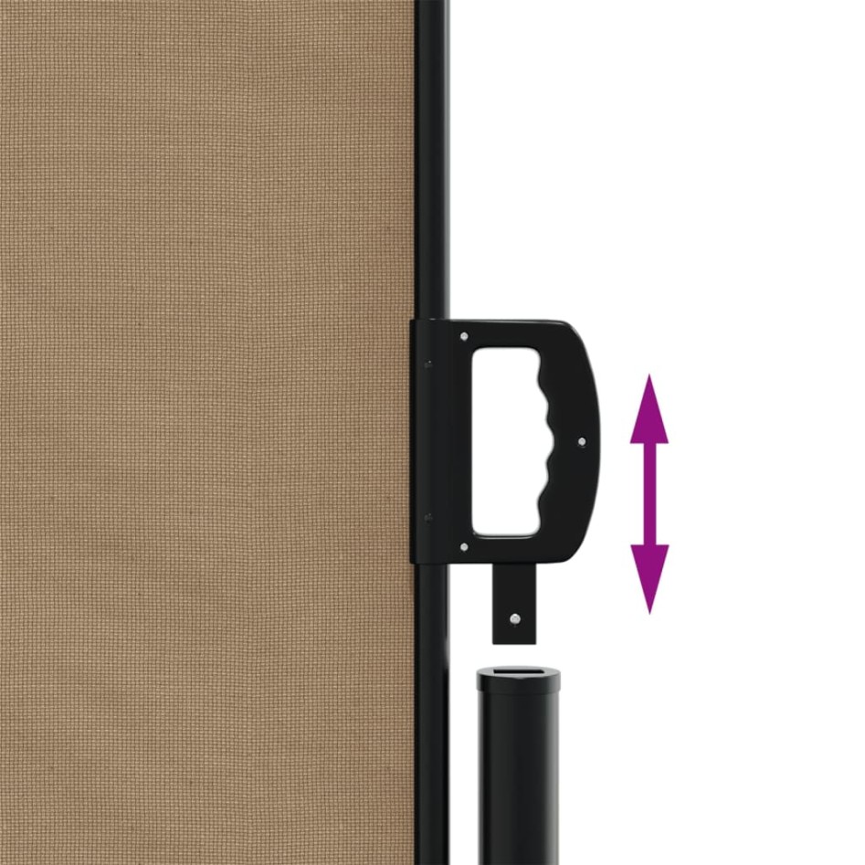 Toldo lateral retráctil gris taupe 140x1000