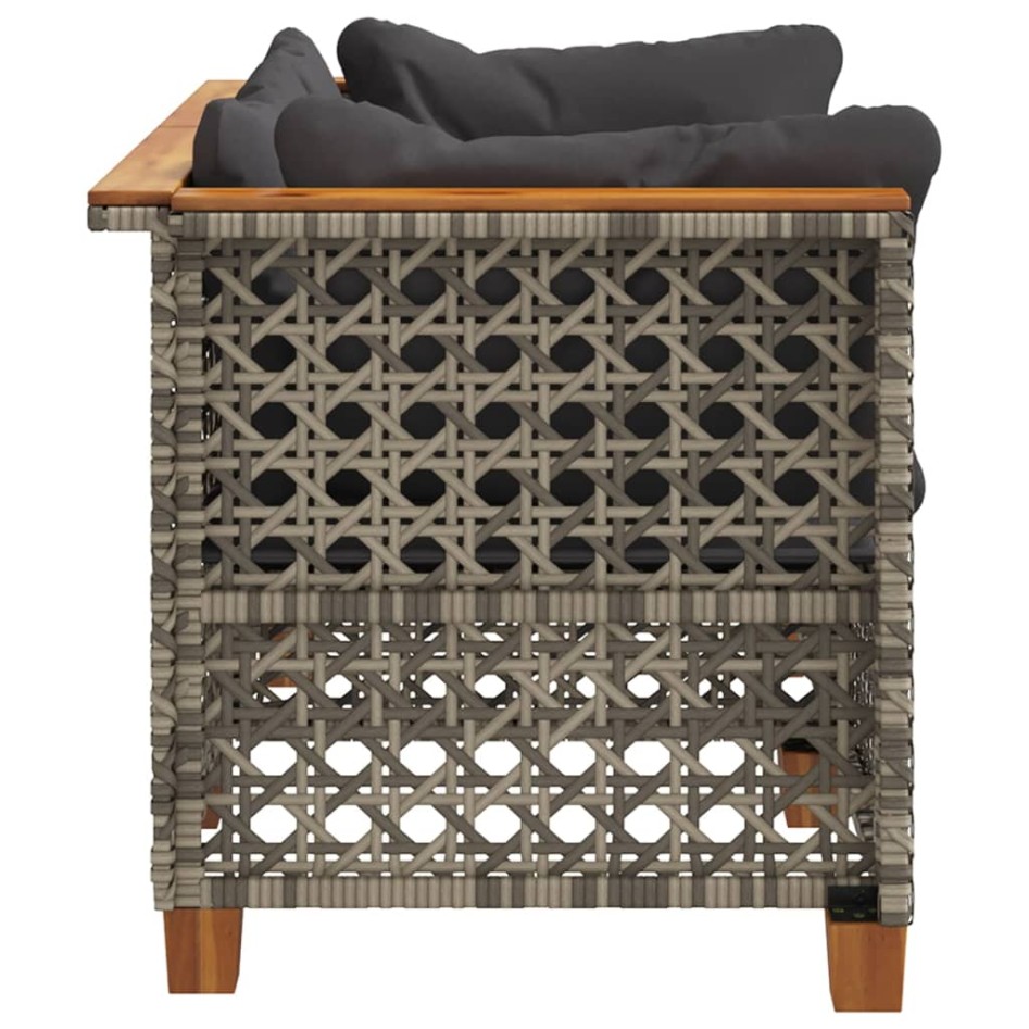 Sofás de esquina jardín con cojines 2 uds ratán sintético