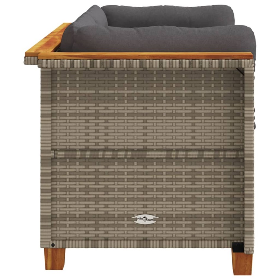 Sofás de esquina jardín con cojines 2 uds ratán sintético