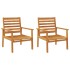 Juego de muebles de jardín 3 piezas madera maciza