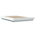 Estructura de cama con LED madera ingeniería blanco 120x200