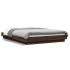 Estructura cama con luces LED madera roble marrón 135x190