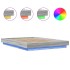 Estructura cama con luces LED madera gris Sonoma 120x190