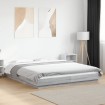 Estructura cama con luces LED madera gris Sonoma 150x200 cm