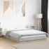 Estructura de cama madera de ingeniería gris hormigón