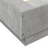 Estructura de cama madera de ingeniería gris hormigón